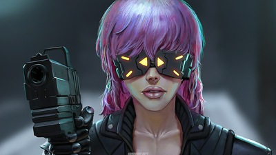 Фиолетовые волосы Стеклянной Девушки