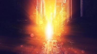 Утренняя дорога вспыхивает цифровым искусством