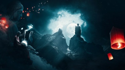 Просветление монаха Будды 5k