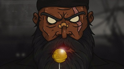 Большой Мужчина с Леденцом на палочке