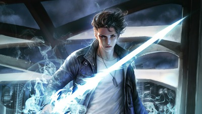 Азиатский парень с Осветительным мечом