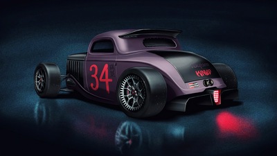 Форд Хот Род 4k