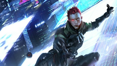 Кибер-парень, бросающий бомбу