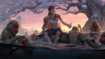 Лесной Спа-центр Древних обезьян 4k