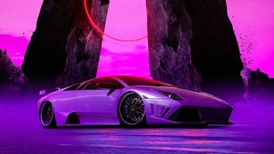 Космический Lamborghini 4k