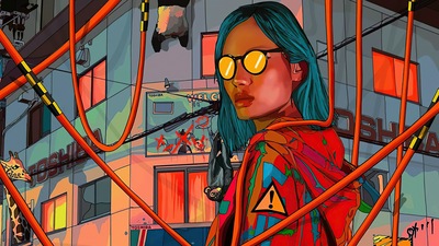 Серьезная девушка 4k