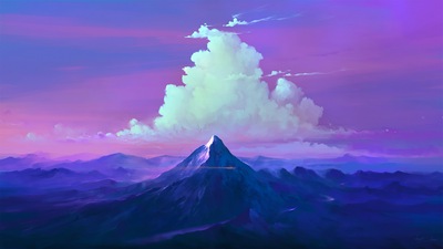 Горы Облака Пейзаж 4k