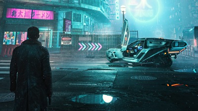 Бегущий по лезвию 2049 Токийский киберпанк 4k