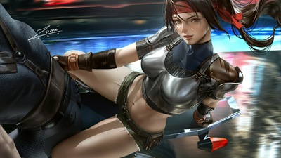 Киберпанк Байкер Девушка-наездница