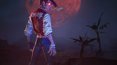 Парень курит сигарету