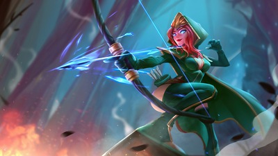 Девушка-лучница 4k