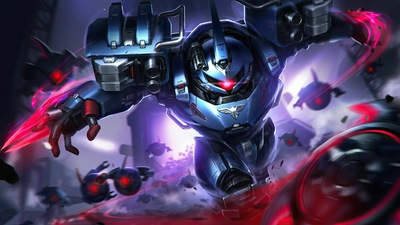 Изящный железный робот 4k