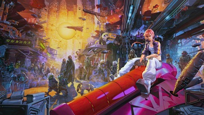 Метеора Девушка Космический корабль 4k