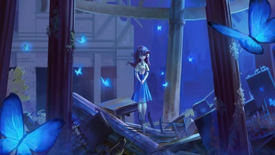 Призрак в разрушенном здании 4k