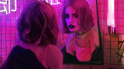 Chillwave Ретро девушка 4k