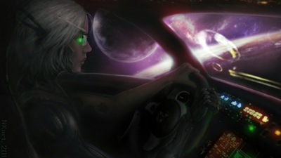 Эстри в космической машине