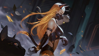 Девушка-кошка 4k