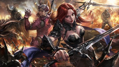 Девушка-воин-боец 4k