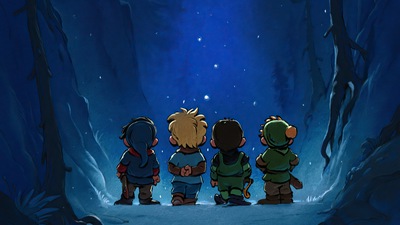 Тени на небе 4k