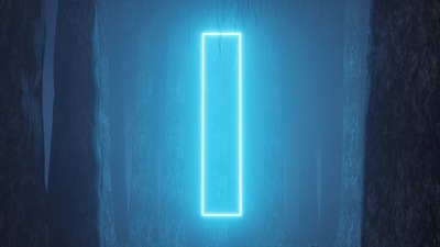 Световой Портал в Лесу 4k