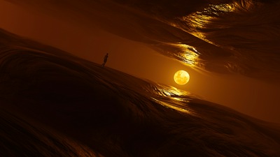 Прогулка по волнам при лунном свете 4k