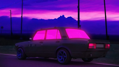 Ночной драйв Synthwave 4k