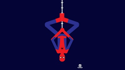 Человек-паук Перевернутый минимализм 4k