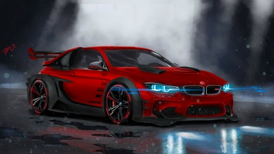 BMW M4 сильно модифицированный