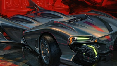 Футуристический художественный автомобиль