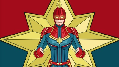 Обложка Captain Marvel 4k