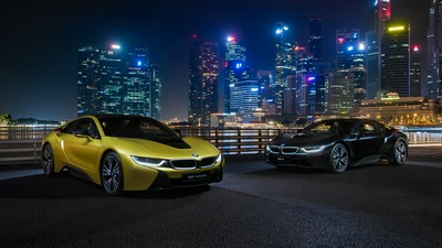 BMW I8 Замороженное желтое издание