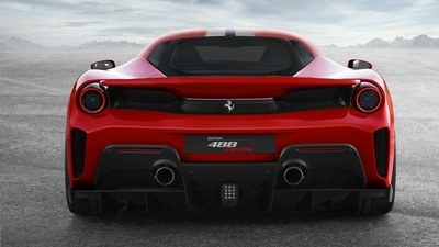 Ferrari 488 Pista Вид сзади 4k