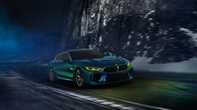 Bmw Concept M8 Gran Coupe Вид спереди 4k