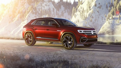 Volkswagen Atlas Cross Sport Concept 2018 Вид сбоку