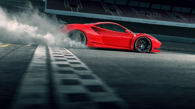 Ferrari 488 Gtb дрейфует