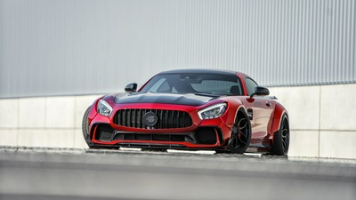 Предшествующий дизайн Mercedes AMG GT S PD700GTR 2018 спереди