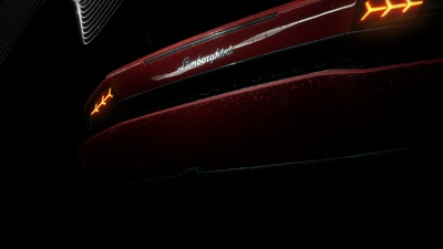 Красные задние фонари Lamborghini Huracan 4k