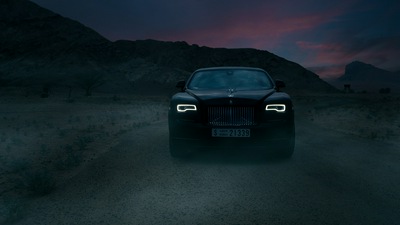 Черный значок Rolls Royce Wraith