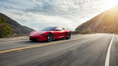 2018 Tesla Roadster Вид сбоку 4k