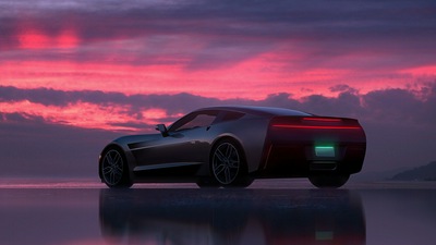 Автомобиль Розовый Закат