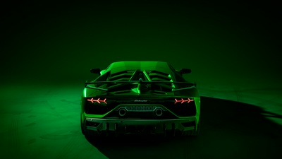 Lamborghini Aventador SVJ сзади