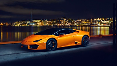 Ночная фотосессия Lamborghini Huracan LP580