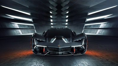 Передний автомобиль Lamborghini Terzo Millennio 2019