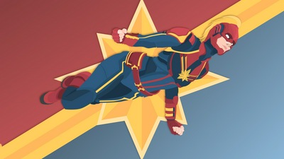 Новое цифровое произведение искусства Captain Marvel
