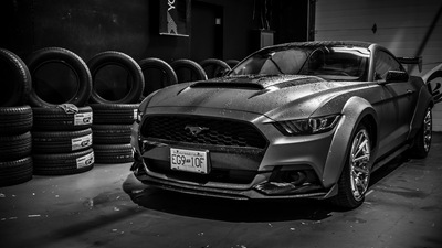 Ford Mustang Монохромный 4k