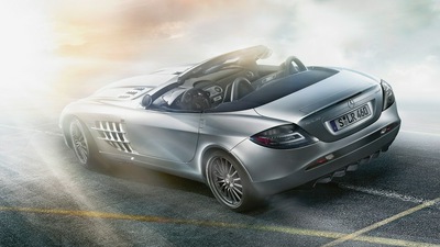 Mercedes Benz SLR McLaren Roadster 8k сзади