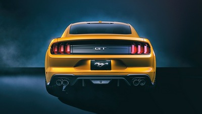 Ford Mustang GT Задний 4k