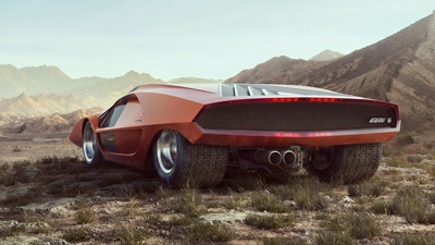 Lancia Stratos Zero Cgi Car Art 4k