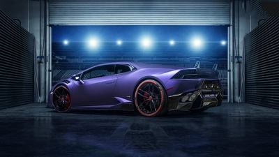 Фиолетовый Lamborghini Huracan 4k 2019