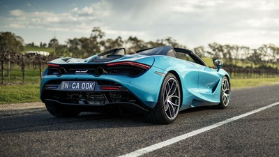 5k McLaren 720S Spider 2019 Вид сзади